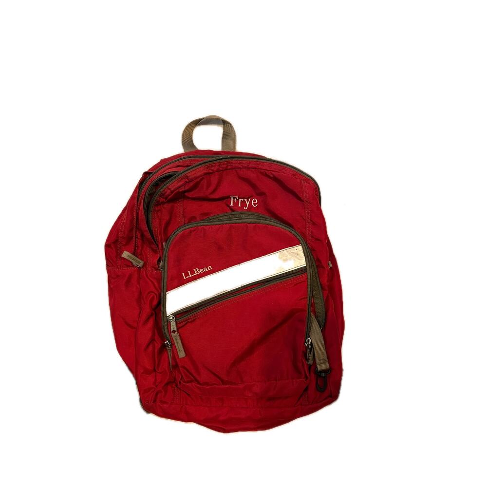 LL Bean Red Black 31L Backpack w Corp Logo